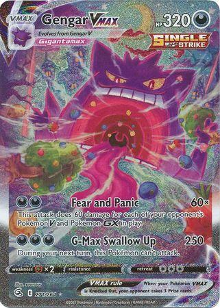 Carta rara de Gengar VMAX em destaque